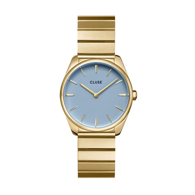 Cluse Feroce Petite Steel Blue/Gold Link