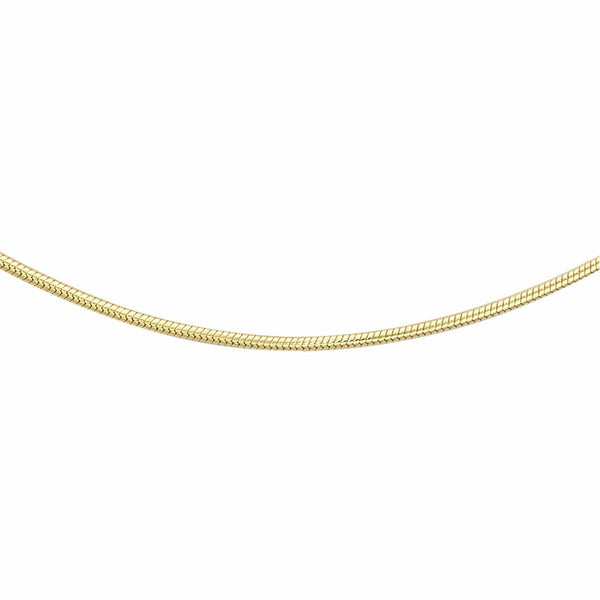 9K Yellow Gold Mini Round Snake Chain