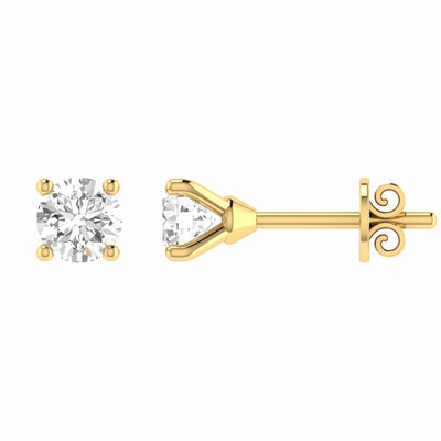Diamond Stud Earrings With 0.18ct Diamonds In 9K Yellow Gold
