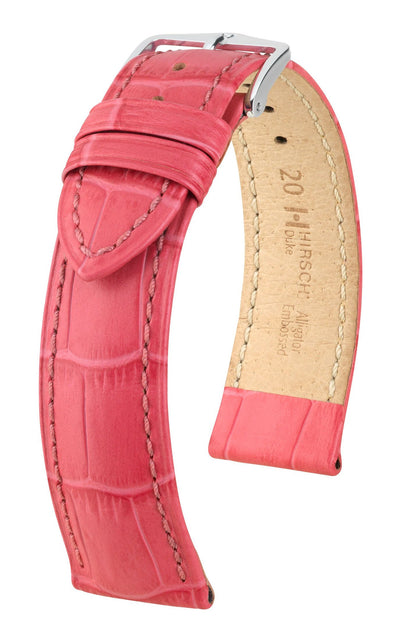 Hirsch Duke M Sturdy Pink Leather Band