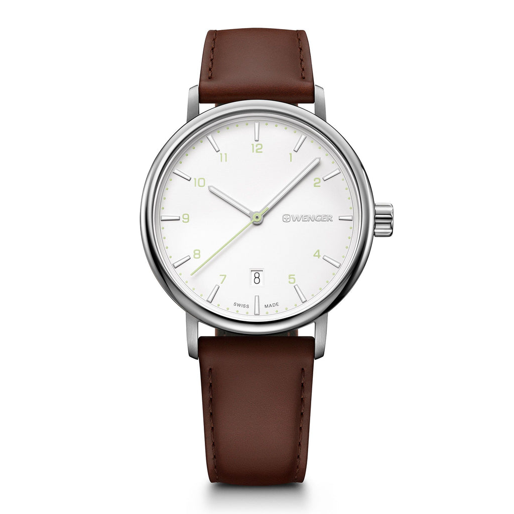 Wenger hot sale leather watch