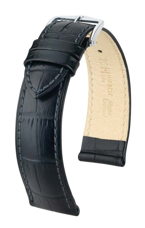 Hirsch Duke L Finest Italian Black Leather Band