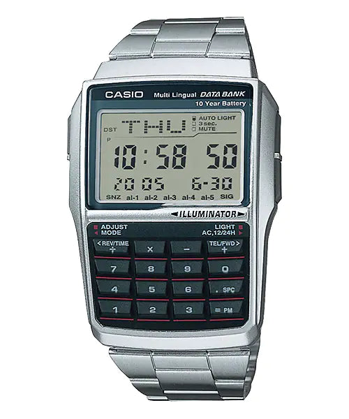 Casio Data Bank Digital Stainless Steel Watch DBC32D-1