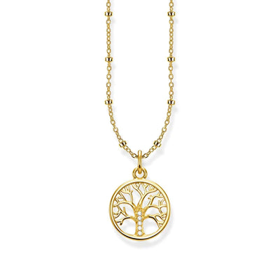 Thomas Sabo Tree Of Love Yellow Gold Plated Necklace