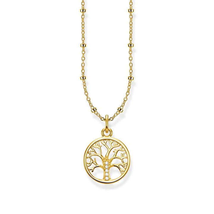 Thomas Sabo Tree Of Love Yellow Gold Plated Necklace