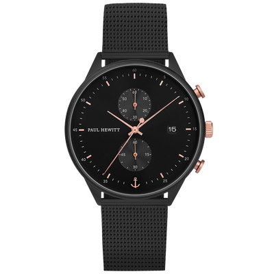 Paul Hewitt Black Sunray Mesh Watch