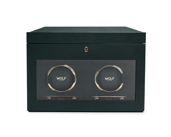 Wolf British Racing Green Double Watch Winder