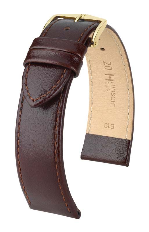 Hirsch Osiris M Dimensionally Brown Leather Band