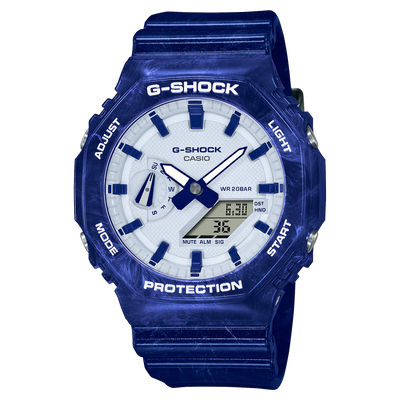 G-Shock Digital Analog Blue Resin Band Watch GA2100BWP-2A