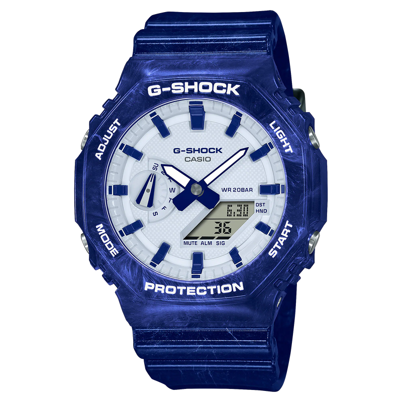 G-Shock Digital Analog Blue Resin Band Watch GA2100BWP-2A