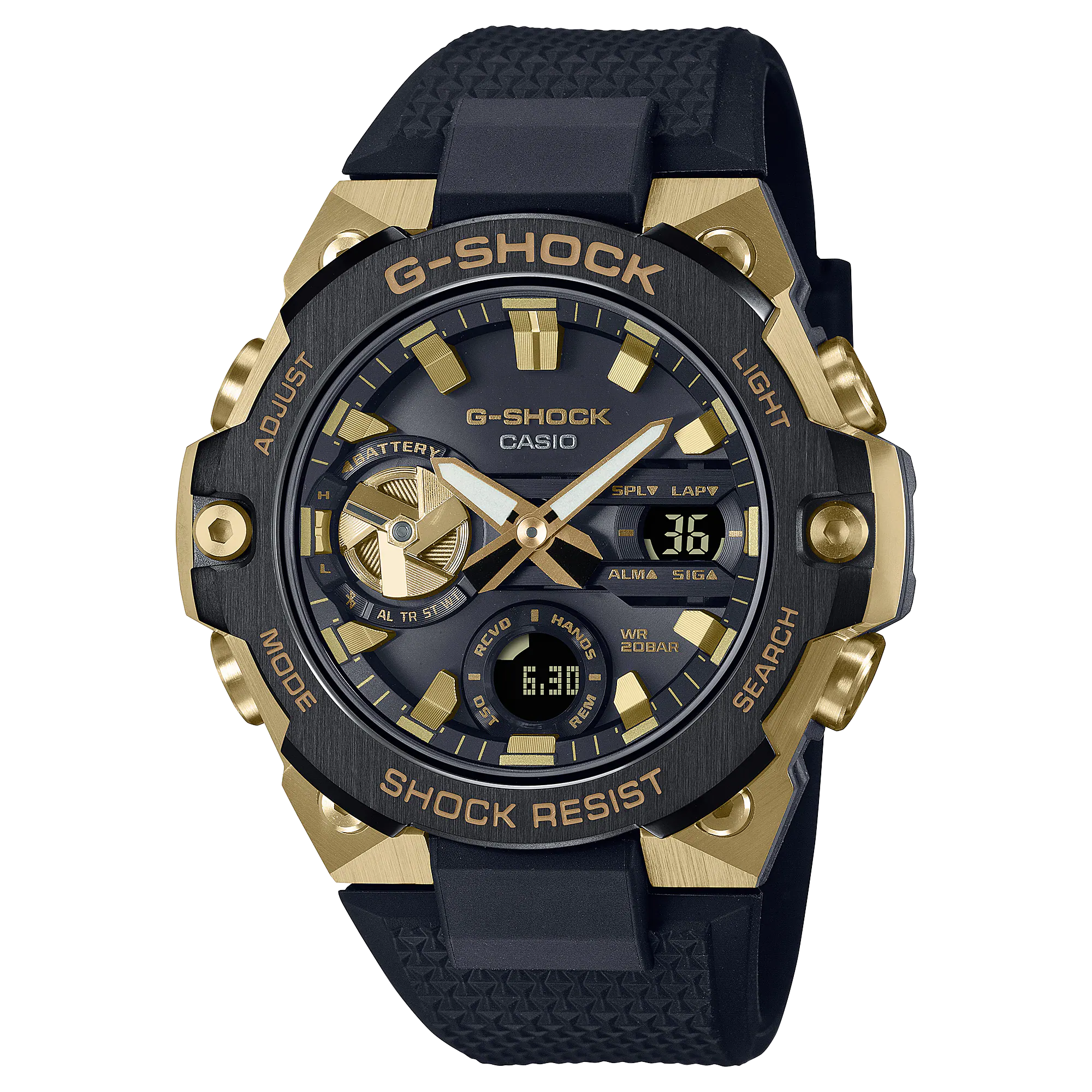 G-Shock G-Steel Solar Black Resin Band Watch GSTB400GB-1A9