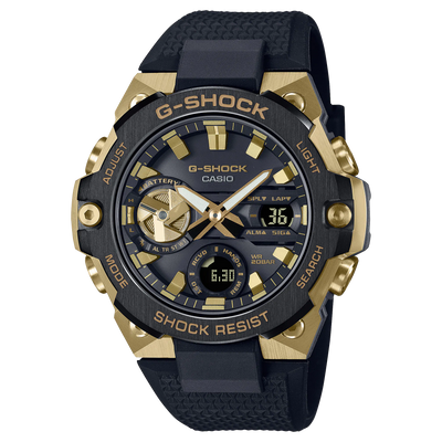 G Shock G Steel Solar Black Resin Band Watch GSTB400GB 1A9 Watch Direct
