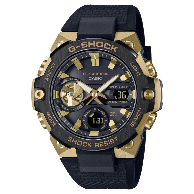 G-Shock G-Steel Solar Black Resin Band Watch GSTB400GB-1A9