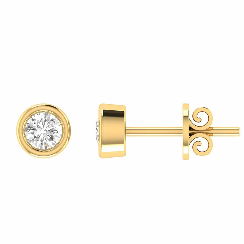 Diamond Stud Earrings With 0.25ct Diamonds In 9K Yellow Gold