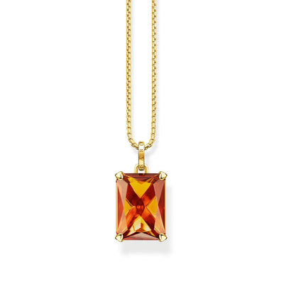 Thomas Sabo Orange Stone Necklace