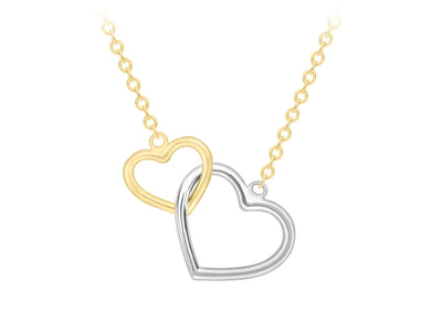 Two tone deals heart necklace