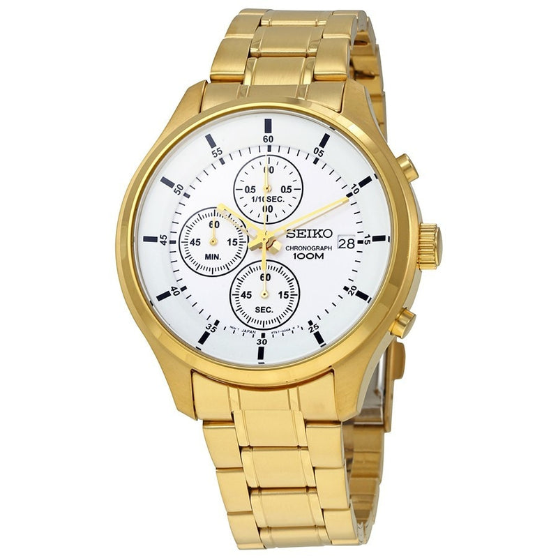 Seiko Gold Tone Chronograph Mens Watch Watch Direct Australia