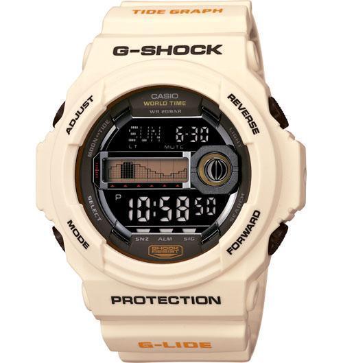 New Casio G-Shock Tide Graph And Moon Data Off White Glx150-7 - Mens Watch