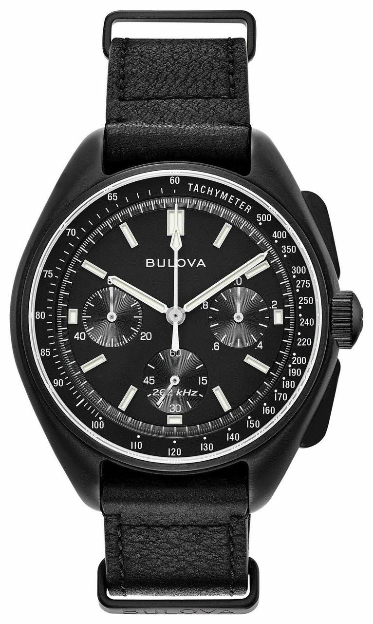 Bulova Special Edition Lunar Pilot Chronograph Black Dial Mens Watch
