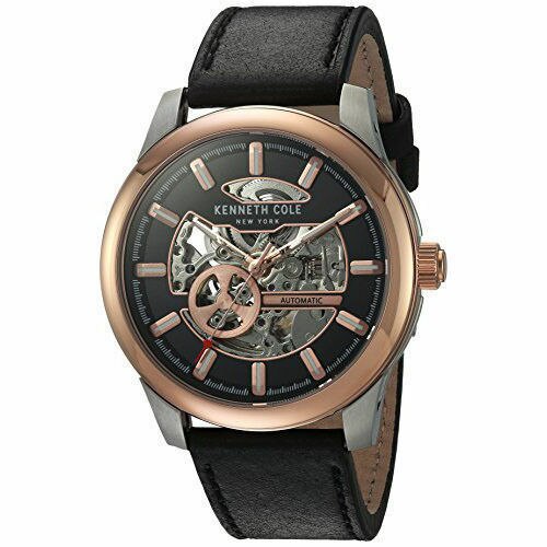 Kenneth Cole New York ' Japanese Automatic Stainless Steel And Leather Dress Mens Watch