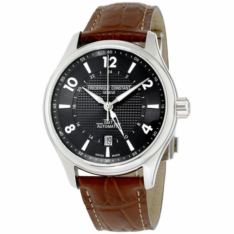 Frederique Constant Runabout Gmt Automatic Black Dial Mens Watch