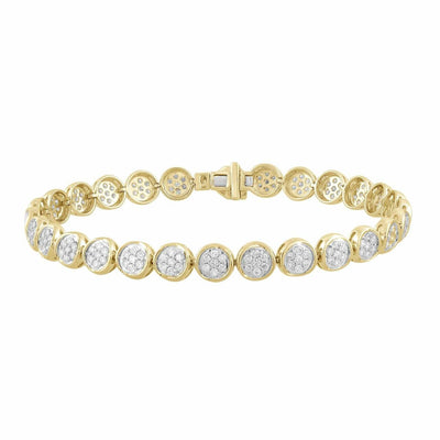 Bracelet With 2Ct Diamonds In 9K Yellow Gold
