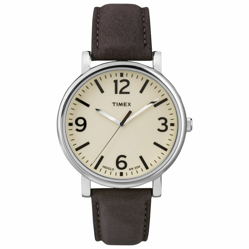 Timex Originals T2P526 Brown Leather Strap Mens Watch