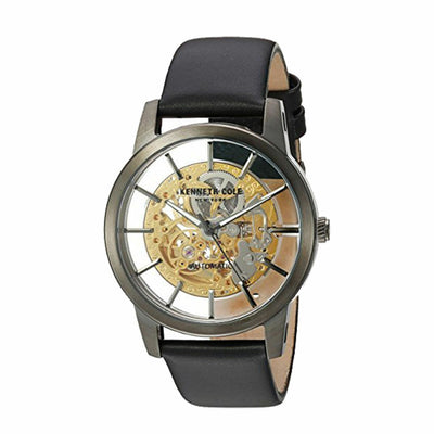 Kenneth Cole New York ' Japanese Automatic Stainless Steel And Leather Dress 10031272 Mens Watch