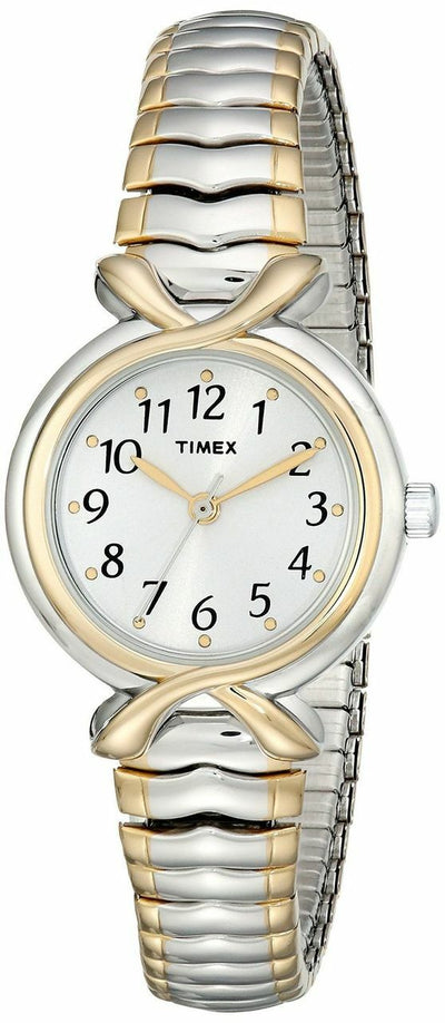 Timex T21854 Pleasant Street Two-Tone Stainless Steel Expansion Band Womens Watch