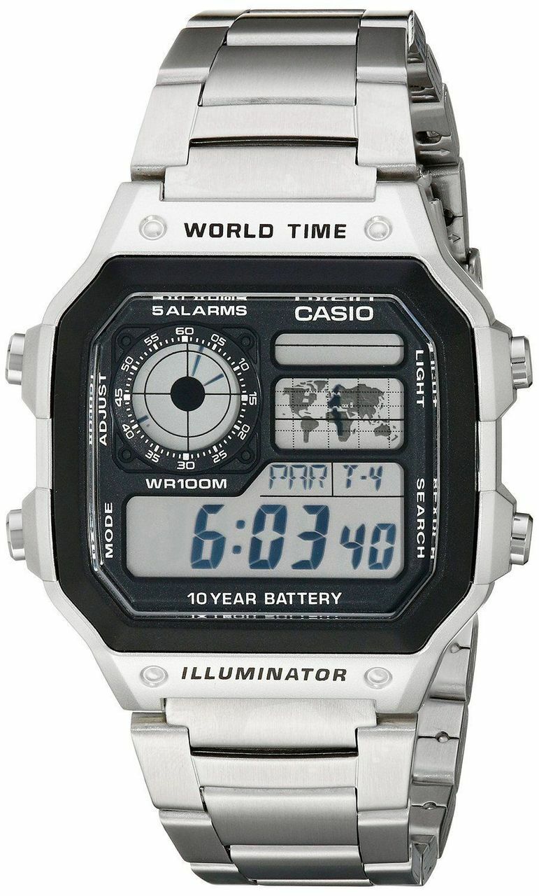Casio Digital Ae1200Whd-1A Mens Watch