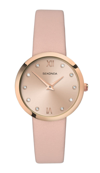 Sekonda Rose Gold Case Pink Dial Womens Watch