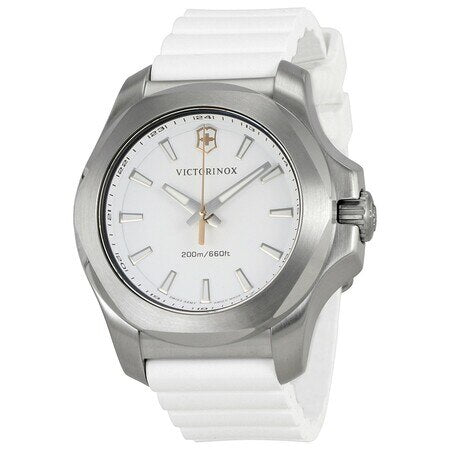 Victorinox V White Dial White Rubber Womens Watch - Main Image