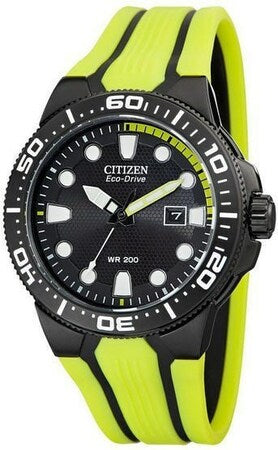 Citizen Eco Drive Watch Bands Yellow Black Citizen Eco-Drive