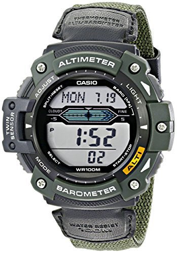 Casio Sgw300Hb-3Avcf Multi-Function Sport With Green Nylon Band Mens Watch