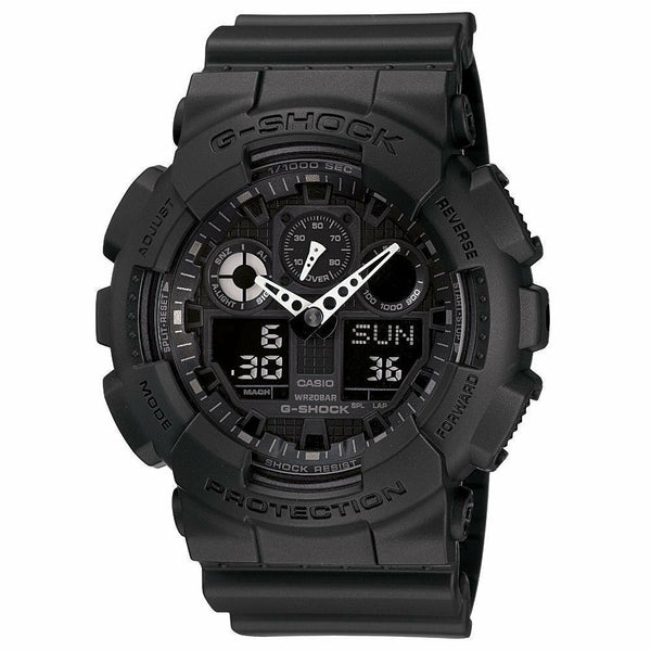 Casio G-Shock Military Matte Black Mens Watch GA100-1A1