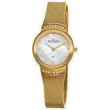 Skagen Steel Luxurious Gold Mesh 812Sgg - Womens Watch