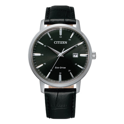 Citizen Dress Eco-Drive Black Leather Watch BM7460-11E