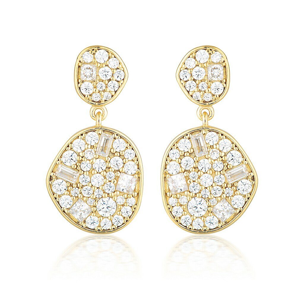 Georgini Anna Mosaic Drop Earring Gold – Watch Direct