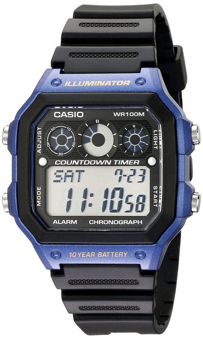 Casio Youth Series Illuminator Chronograph Alarm Ae-1300Wh-2A Mens Watch