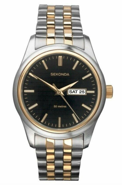 Sekonda men's two hotsell tone bracelet watch