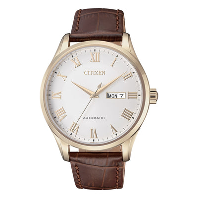 Citizen Automatic Brown Leather Watch NH8363-14A