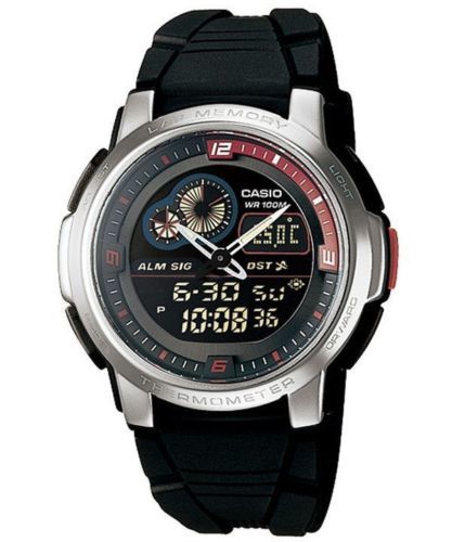 Casio Analog Digital Thermometer Aqf-102W-1Bvdf Aqf102W-1Bvdf Mens Watch