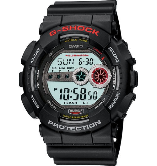 Casio G-Shock Chrono Super Led Black Mens Watch Gd100-1A
