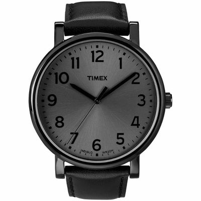 Timex Easy Reader Black Dial Stainless Steel Mens Watch