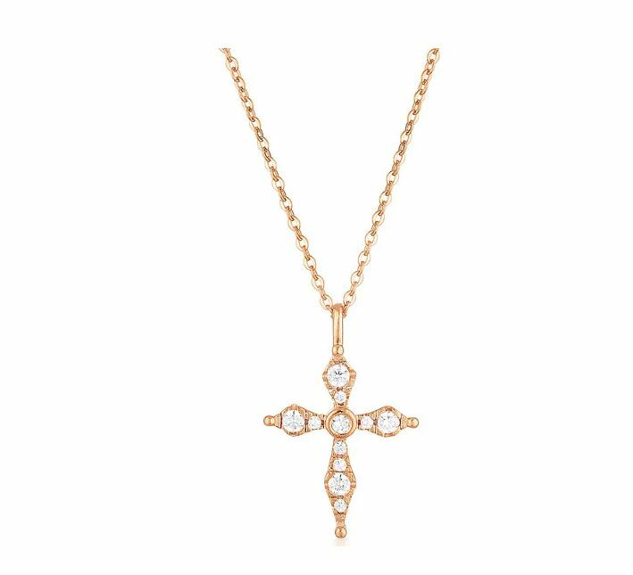 Georgini Bless Mini Cross Rose Gold