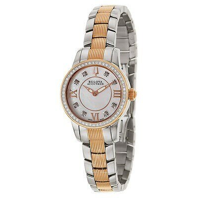 Bulova Accutron Masella White Mother Of Pearl Dial Womens Watch