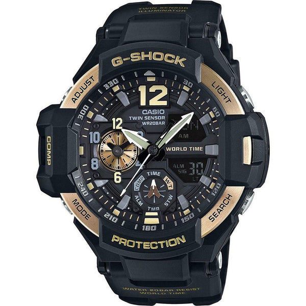 Casio G-Shock Gravitymaster Twin Sensor World Time Ga-1100-9G Ga1100-9 –  Watch Direct