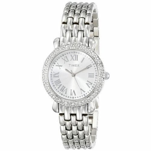 Timex T2P2589J Crystal Silver-Tone Stainless Steel Bracelet Womens Watch