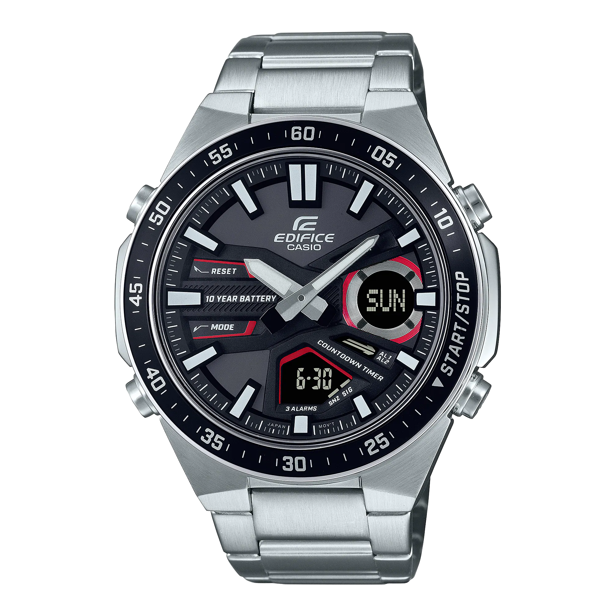 Casio Edifice Analog Digital Black Dial Watch EFVC110D-1A4