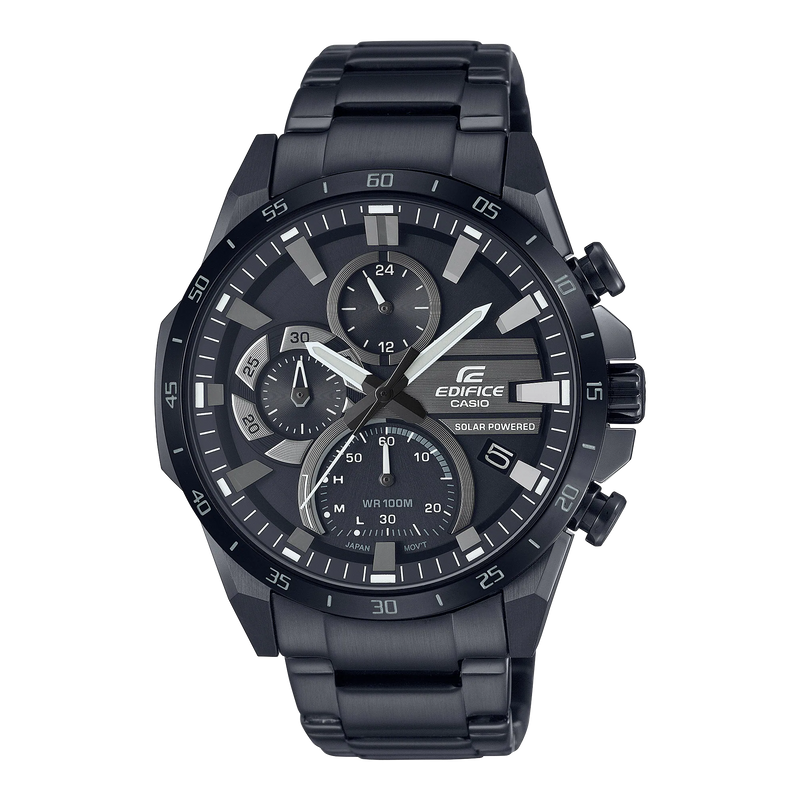 Casio Edifice Chronograph Black Stainless Steel Watch EQS940DC-1A